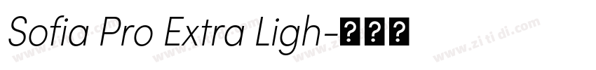 Sofia Pro Extra Ligh字体转换